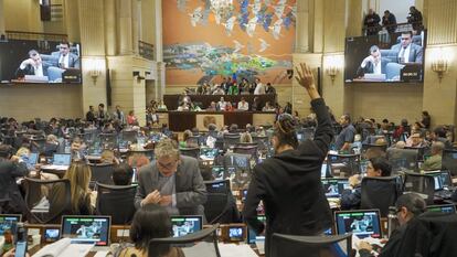 La Cámara de Representantes durante el debate por el Plan Nacional de Desarrollo del Gobierno de Gustavo Petro, el jueves 4 de mayo de 2023.