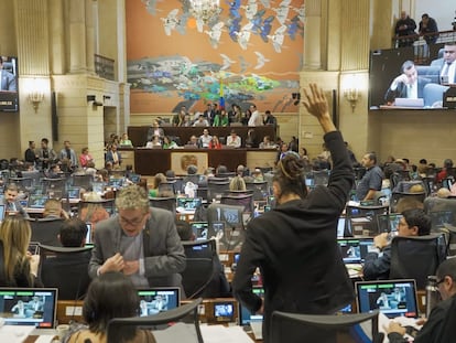 La Cámara de Representantes durante el debate por el Plan Nacional de Desarrollo del Gobierno de Gustavo Petro, el jueves 4 de mayo de 2023.