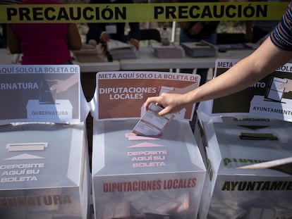 Urnas electorales, utilizadas durante la jornada del domingo.