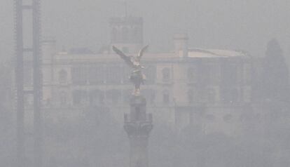Vista del monumento del Ángel de la Independencia, en Ciudad de México.
