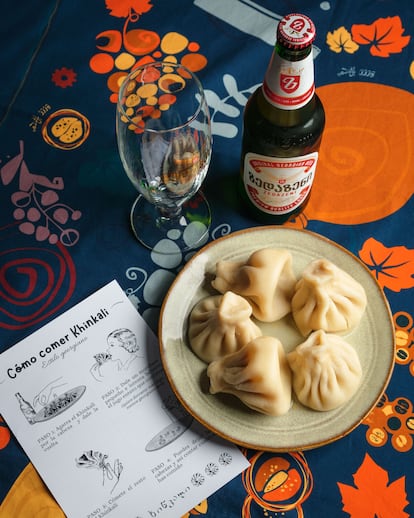 Los 'khinkali' son 'dumpling's georgianos rellenos de carne picada de cerdo con especias. Imagen proporcionada por el restaurante Samaia de Bilbao.