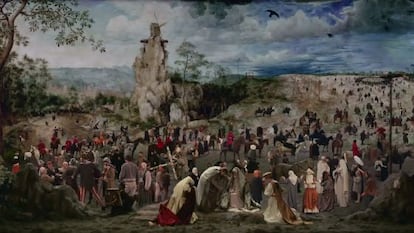 Fotograma de la película de Lech Majewsky, 'El molino y la cruz', donde recrea 'El camino del calvario' de Brueghel y que se estrena este viernes.