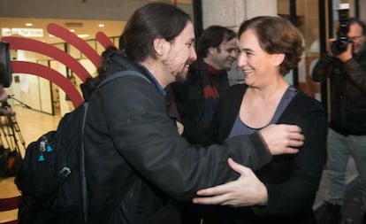 Pablo Iglesias y Ada Colau.