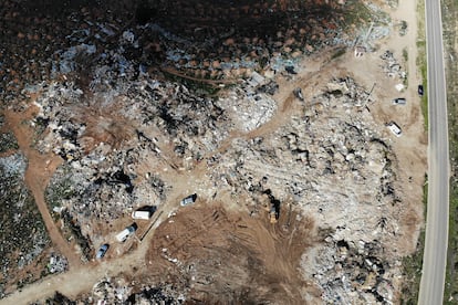 Vista aérea del antiguo asentamiento de Walili en Níjar.