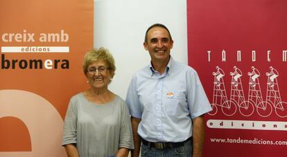 Rosa Serrano y Josep Gregori, fundadores de las editoriales T&agrave;ndem  y Bromera.