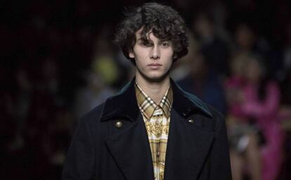 Nicol&aacute;s de Dinamarca en el desfile de Burberry en la Semana de la Moda de Londres el pasado s&aacute;bado.