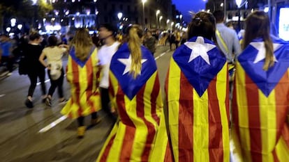 MANIFESTACIÓN LLEVADA A CABO EN LA PLAZA DE LA UNIVERSIDAD DE BARCELONA