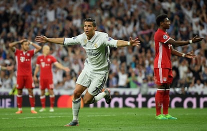 Cristiano Ronaldo celebra su segundo gol.