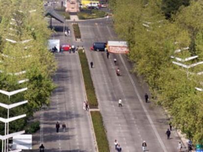 Uno de los campamentos que Andrés Manuel López Obrador convocó para exigir el recuento Voto por Voto, en la avenida Reforma, de la ciudad de México.