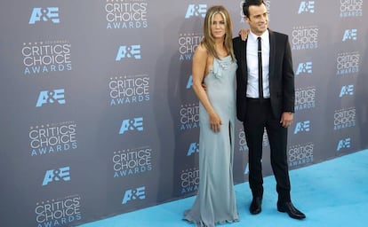 Jennifer Aniston y Justin Theroux, el 17 de enero de 2018.