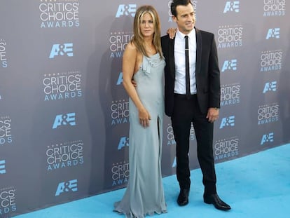 Jennifer Aniston y Justin Theroux, el 17 de enero de 2018.