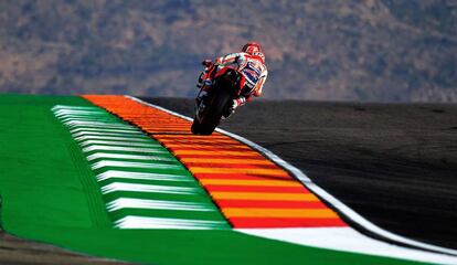 Marc Márquez, en los entrenamientos del Gran Premio de Aragón de MotoGP 2019.