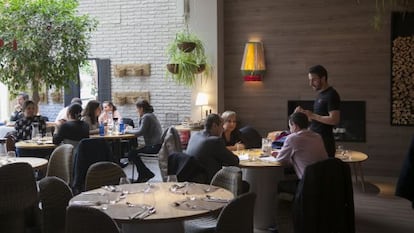 Comedor del restaurante Nest, en Madrid.