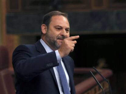 José Luis Ábalos defensa la moció de censura del PSOE.