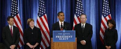 Obama presentó a su equipo económico el 24 de noviembre en Chicago.
