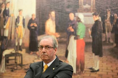 Eduardo Cunha no dia 14 de julho, na C&acirc;mara.