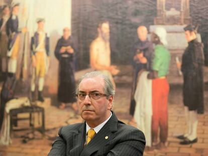 Eduardo Cunha no dia 14 de julho, na C&acirc;mara.