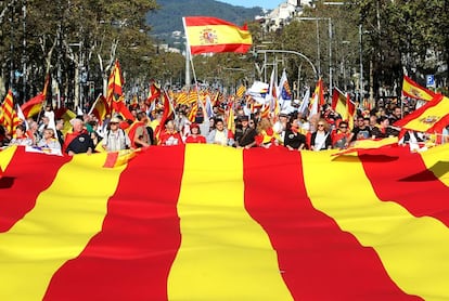 Una imagen de una de las manifestaciones multitudinarias de 2017. 