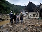 Destrucción causada por las inundaciones del río Ahr en la aldea de Eifel de Schuld, en el oeste de Alemania este jueves.