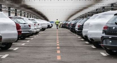 Coches en la factor&iacute;a de Seat en Martorell.