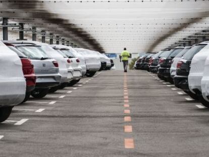 Coches en la factoría de Seat en Martorell.