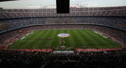 Imagen del Camp Nou en el duelo Barça-Villarreal.