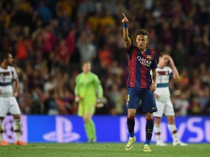 Neymar, en el partido frente al Bayern.