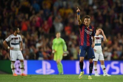 Neymar, en el partido frente al Bayern.