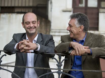 Sebastià Alzamora y Marcel Riera, dos de los triunfadores de la Nit de Santa Llúcia, ayer.