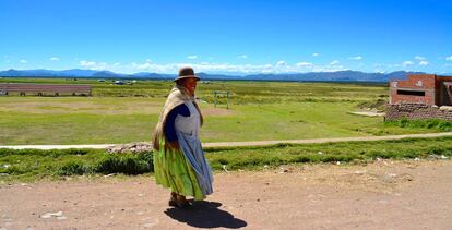 Una vecina de la población aymara de Huacullani, en el altiplano de Bolivia, el lugar más endémico de fasciolasis una de las enfermedades de la familia de las trematodiasis alimentarias.