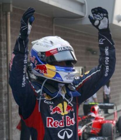 Vettel celebra la victoria