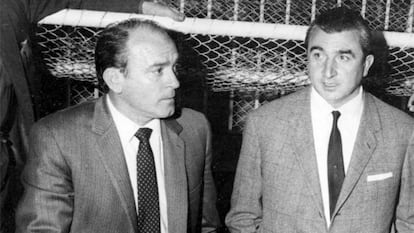 Alfredo Di Stéfano (izquierda) y Miguel Muñoz.