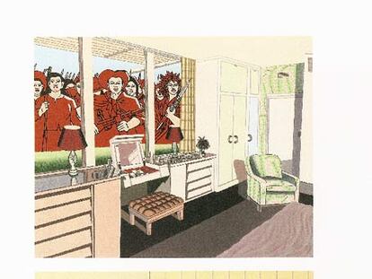 <i>American interior nº 1 y nº 9,</i> obra de Erró, 1968.
