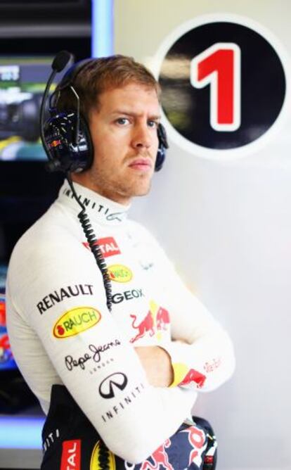 Vettel, durante los entrenamientos en Melbourne