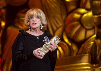 La gran actriz recibe el César honorífico durante la 33ª gala de los Premios César en París (Francia), en 2008.