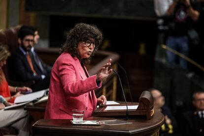 La diputada de ERC Teresa Jordà, en el Congreso este viernes.