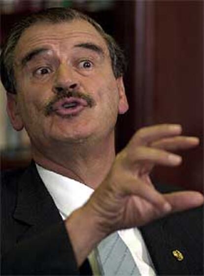 El presidente mexicano, Vicente Fox, en su casa, en junio de 2002.