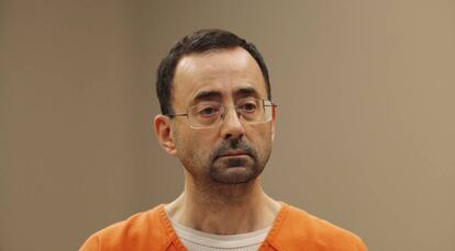 Larry Nassar en su aparici&oacute;n judicial el pasado noviembre.