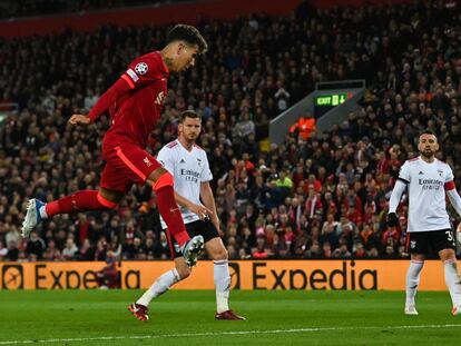 Champions League: Firmino marca el segundo gol del Liverpool al Benfica