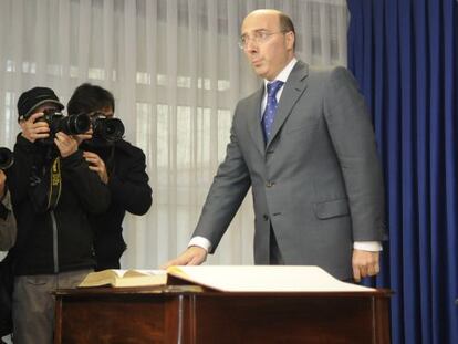 El delegado del Gobierno, Carlos Urquijo, durante su toma de posesión.