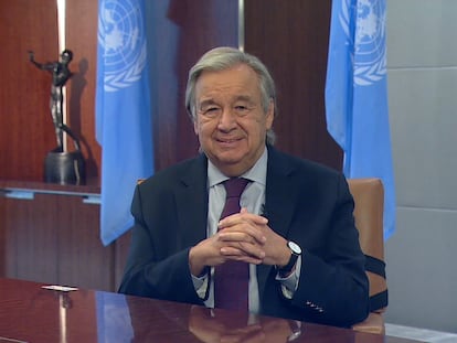 Declarações de António Guterres, secretário-geral da ONU, em sua entrevista ao EL PAÍS em Nova York.