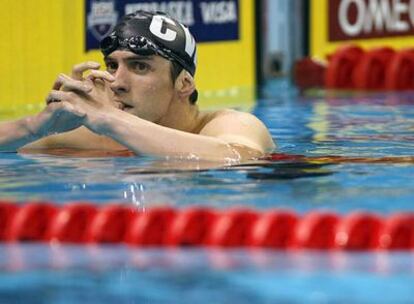 Michael Phelps tras nadar la serie de 400m estilos en los <i>trials </i><b>de E</b>stados Unidos.