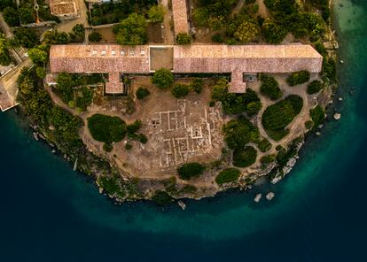 Vista aérea de la isla del Rey, donde Hauser & Wirth inaugura espacio. 