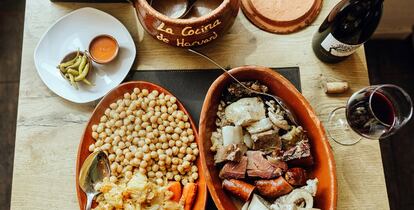 El cocido madrileño en La cocina de Harvard.