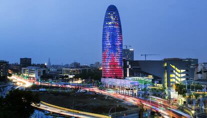 El distrito del 22@, con la Torre Agbar.