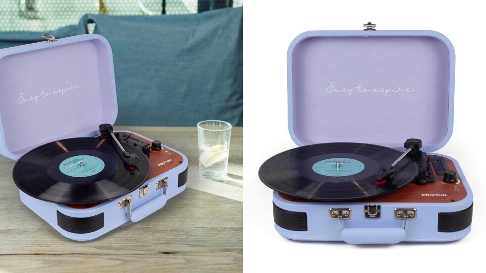 Tocadiscos 'vintage' con conexión Bluetooth de la firma Prixton.
