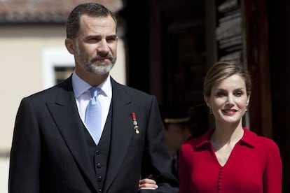 Felipe VI y la reina Letizia en la universidad de Alcalà de Henares.