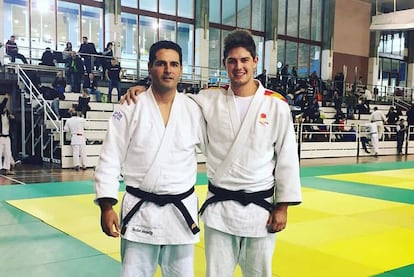 Marc Fortuny, a la derecha, junto a su compañero Héctor Andreu en 2015.