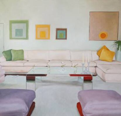 'American Collection Painting 13'. Un salón presidido por obras de Josef Albers, que configuran es espacio y determinan la decoración. |