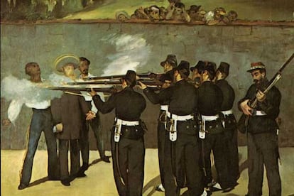 <i>Fusilamiento del emperador Maximiliano,</i> 1867, de Edouard Manet.